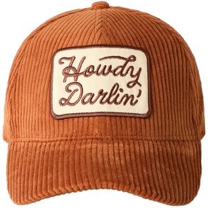 Casquette de baseball en velours côtelé 100% coton à 5 panneaux avec motif à pois brodé en 3D pour hommes et femmes - Product Image 1