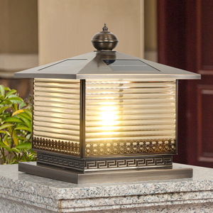 Lampe solaire à pilier en cuivre Nightsappan PL-9136, IP65, étanche, pour extérieur, jardin - Product Image 3