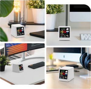 Đồng hồ để bàn sáng tạo Lịch Điện tử Đồng hồ trạm Dự báo thời tiết wifi thông minh - Product Image 5