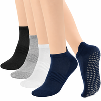 Chaussettes de sport professionnelles fines antidérapantes en maille respirante pour la gym et l'entraînement en intérieur