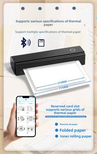 Vente directe d'usine Mini imprimante thermique Bluetooth portable sans encre adaptée à l'étude et à l'utilisation au bureau - Product Image 6