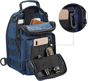 Bolso Bandolera de Fábrica OEM ODM de Vietnam para Hombre, Bolso de Hombro Utilitario Molle, Mochila Cruzada con Cremallera, Impermeable y Duradero - Product Image 3