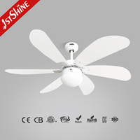 Ventilateur de plafond 1stshine AC Motor, style classique moderne, intérieur, 42 pouces, télécommande, faible bruit, avec lumière LED
