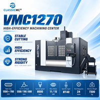 Centre d'usinage vertical robuste VMC1270, alimentation rapide 24 m/min, broche 8000 tr/min pour le fraisage de précision de pièces métalliques et de moules