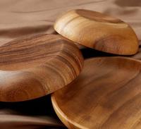 Bol à salade en bois d'acacia hautement durable, design moderne et minimaliste, respectueux de l'environnement, technique de sculpture à la main, logo personnalisé, idéal pour les cadeaux d'entreprise