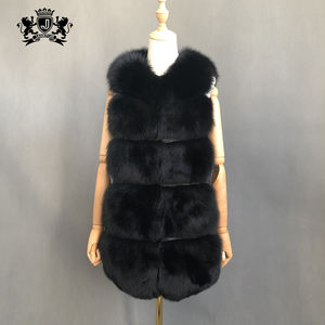 Chaleco de piel para mujer, abrigo de invierno personalizado para mujer, abrigo de piel auténtica, chaleco largo de Invierno para mujer, chaleco/Chaleco de plumón de piel de zorro - Product Image 3