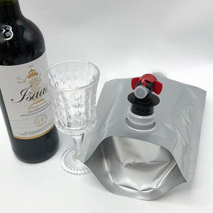 Pochette en aluminium debout avec grand bec avec valve Sac refermable thermoscellable pour vin rouge bière jus boisson - Product Image 4