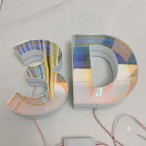 Custom Infinity Mirror LED Letter <b>Signs</b> Bulk Wholesale Acrylic Luminous Commercial Advertising 3D Backlit <b>Neon</b> Sign for Projects - Product Image 2