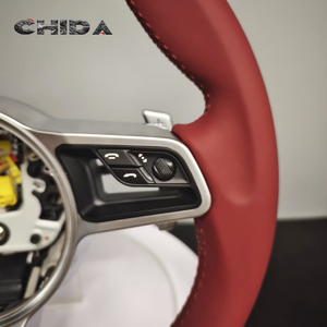 Volant en cuir rouge de nouveau Style pour modèles Por-<span class=keywords><strong>sc</strong></span>-he <span class=keywords><strong>911</strong></span> Boxster 987 996 Cayenne 957 958 Cayman 981 Panamera Macan - Product Image 5