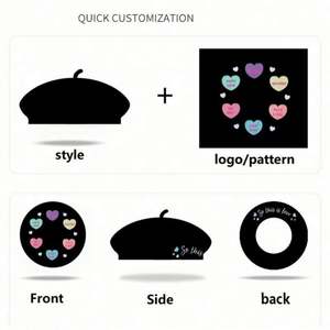 Béret français 100 % laine RTS pour femme - Multicolore personnalisable, prêt pour la plage et le ski, toutes saisons, vente en gros - Product Image 4