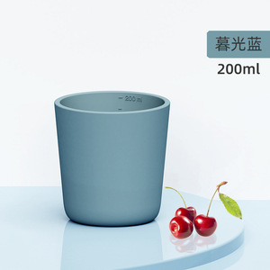 Vaso para beber para bebés, diseño simple de boca abierta de silicona para niños de 1 a 2 años, color azul crepúsculo - Product Image 5