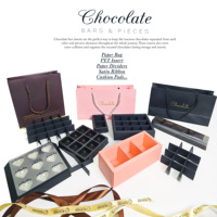 Boîtes à chocolats et bonbons personnalisées en papier écologique avec insert divisé, finition dorée mate, feuille de plastique PVC, vente en gros