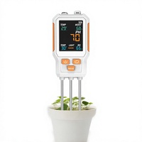 Testeur de sol avec pH-mètre, capteur d'humidité de l'air et de température, détecteur NPK, réglage de la lumière