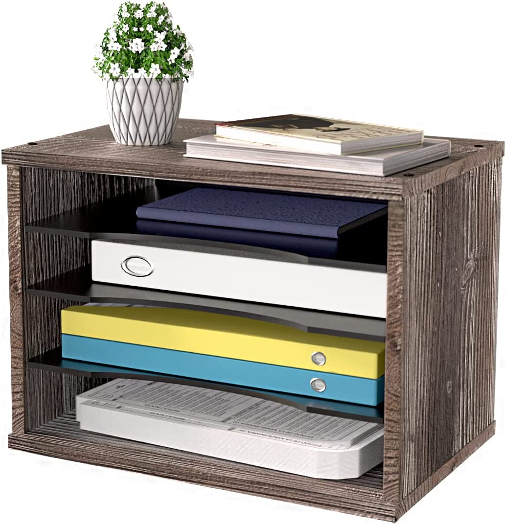 Деревянный офисный стол в деревенском стиле, органайзер с 4 отделениями и 3 разделителями, деревянный стеллаж для хранения, для офиса, кабинета, деревянный шкаф на заказ