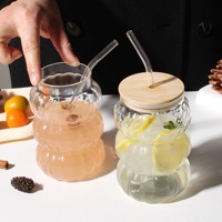 Gobelet en verre personnalisé, gobelet en verre ondulé, gobelet pour boissons froides, gobelet à lait, matériau en borosilicate haute résistance à la chaleur