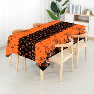 Vaisselle de fête d'Halloween Citrouille Globe oculaire Nappe rectangulaire en polyester en stock pour décorations - Product Image 2