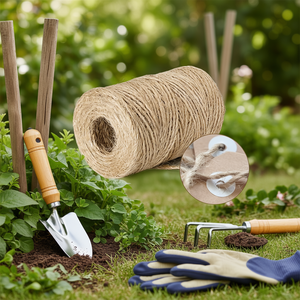 Ficelle de jute 1 mm 328 pieds, écologique et durable, pour le jardinage, l'artisanat et la décoration intérieure - Product Image 2