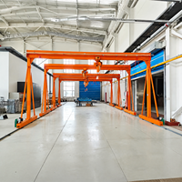 Grue à portique mobile motorisée certifiée CE pour le levage de matériaux en entrepôt, capacité de 1, 2, 3 et 5 tonnes