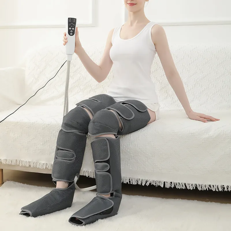 LUYAO Air Compression Foot Leg Massager for Circulation Controller with Knee Heat Function