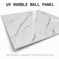 Panneau mural en marbre UV, panneau texturé en pierre résistant à l'usure, adapté à la décoration murale intérieure de toute la maison