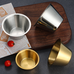 Tazón Redondo de Acero Inoxidable para Ensalada, Diseño Clásico, Venta al por Mayor de Fábrica, Taza Pequeña para Salsas, Sushi, Vinagre, Salsa de Soya - Product Image 4