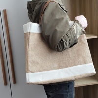 Fabricant professionnel de sacs fourre-tout en lin en stock, sacs cadeaux, sacs de shopping, sacs à main au design patchwork