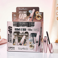 Mascara 3D à fibres courbantes, waterproof, longue tenue, sans flocons, anti-bavures, volumisant, sérum de maquillage