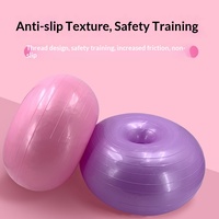 Ballon de yoga gonflable antidérapant en PVC écologique en forme de donut, 50 cm, pour fitness, entraînement d'équilibre, rééducation post-partum et renforcement du tronc