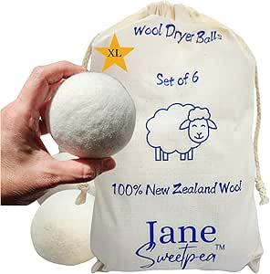 Boules de séchage pour sèche-<span class=keywords><strong>linge</strong></span>, lot de 6, faites à la main, réutilisables, en laine biologique, écologiques, compatibles avec les machines à laver XL, sans mauvaises odeurs - Product Image 4