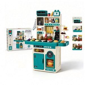 Jouet de cuisine en bois pour enfants, maison de jeu, cuisinière, réfrigérateur, ustensiles, étagère, apprentissage créatif, interaction sociale, jeu à domicile - Product Image 3