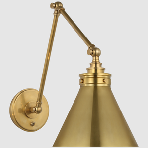 Lampada da Parete Stile Americano Retrò XINZHONG, <span class=keywords><strong>Applique</strong></span> Dorata <span class=keywords><strong>con</strong></span> <span class=keywords><strong>Braccio</strong></span> Orientabile per Bar, Ristoranti e Corridoi, Luce Decorativa Vintage in Ottone - Product Image 1