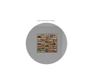 Rangement de voiture en bois rectangulaire écologique OEM Cortes avec étagères de présentation, roues, design moderne - Organiseur de jouets mural - Product Image 5