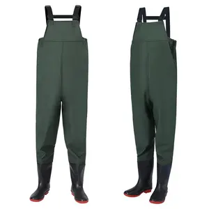 Waterproof Fishing Waders Pants High Quality PVC Breathable Polyester Fabric Customized Neutral Manufacturer Direct Sales