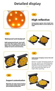 Солнечные круглые светоотражатели для ограждений автомагистралей, необходимые дорожные товары - Product Image 2