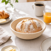 Panier de levage en rotin indonésien fait main pour la boulangerie artisanale et les boulangeries professionnelles