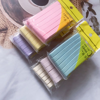 12 pièces/sac bandes sèches compressées Pva éponge faciale bouffée exfoliante nettoyant compressé éponge faciale pour le lavage du visage