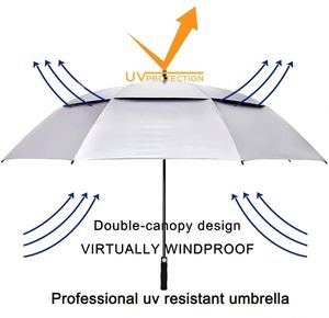 Golf-style Folding Automatic Waterproof Wind-Resistant <b>Large</b> Size Reinforced Straight Handle EVA Material Silk <b>Umbrella</b> - Product Image 4