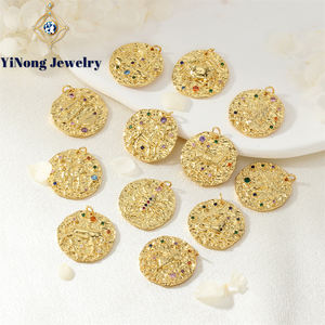 Collar con Colgante de Cobre con Cadena de Bambú y Microincrustaciones de Circonio en Relieve 3D, con Certificado IGI, Elemento de Carta del Tarot de Constelación - Product Image 1