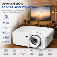 Projecteur laser 4K UHD Optoma JEV9012 pour salle de prière, 4500 lumens avec audio intégré et projection standard
