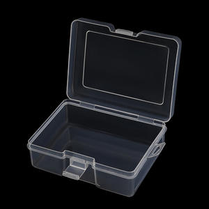 Boîte de rangement rectangulaire transparente en plastique PP avec verrou intégré, organisateur de bureau pour bijoux, 13.3x10.1x4.5cm - Product Image 4