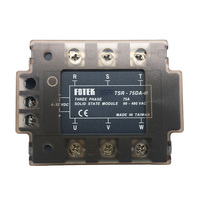 Relais à semi-conducteurs Tsr-75da-h, triphasé, double commande, entrée 4~32 VDC, sortie 90~480 VAC, commutation par passage du zéro, courant 75 A, neuf