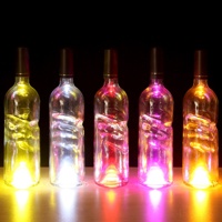 Interrupteur UV personnalisé Mini Promo Étanche Personnalisé Batterie Flash Night Glow Cup LED Bouteille Coaster autocollant