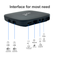 Ihomemix Nouveau boîtier décodeur TV intelligent Android 13.0 5G+ATV double système bande Wifi BT Quad Core MX10 5G