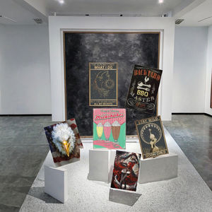 <span class=keywords><strong>Plaque</strong></span> murale créative en aluminium pour KTV, style vintage rétro, impression UV, taille personnalisable, couleur personnalisée, OEM/ODM, décoration murale pour la maison - Product Image 3