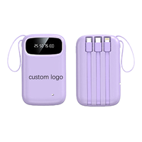 <strong>Small</strong> Cute Travel Powerbank Fast Charging 10000mah PD 22.5W Colored LED Display Emergency Mobile Phone Charger 15W Output