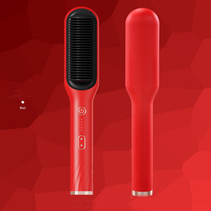 <span class=keywords><strong>Fer</strong></span> à lisser et à friser en céramique tourmaline pour hommes avec brosse en nylon alimentée par piles pour usage domestique - Product Image 5