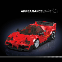 Pour 27078 F4T LM + Vitrine Minicar Briques à assembler Unisexe Plastique ABS Modèle de construction à l'échelle 1:8 Jouet Blocs de construction