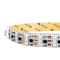 Bande LED RGB SHIJI UCS1903 1M 144 LED/m IP65/IP67 SMD5050 DC12V adressable, contrôle par application, pour éclairage paysager