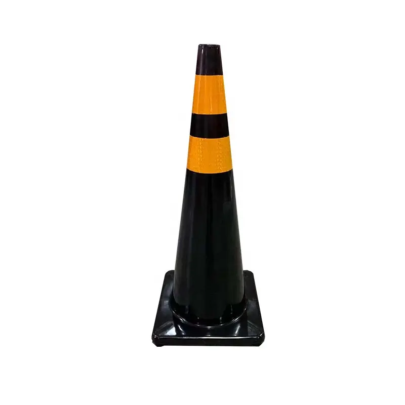 Black 36inches PVC traffic road safety Cone