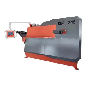 DF-730 745 750 4-12 4-144-16mm Otomatis Double Bulat Ring Besi Cnc Behel Kawat Baja Rebar Bender Cutter Rebar Mesin Bending